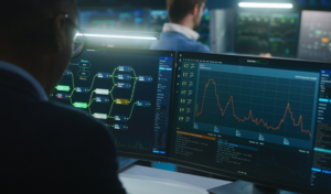 Data being shown on a computer screen