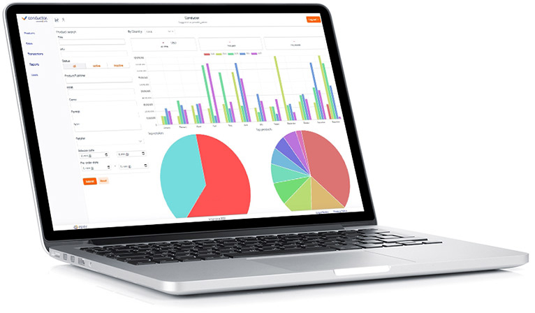 Laptop showing epay Conductor software